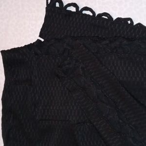 Black leggings criss cross cut out down legs, sz 2XL butt enhancing tiktok